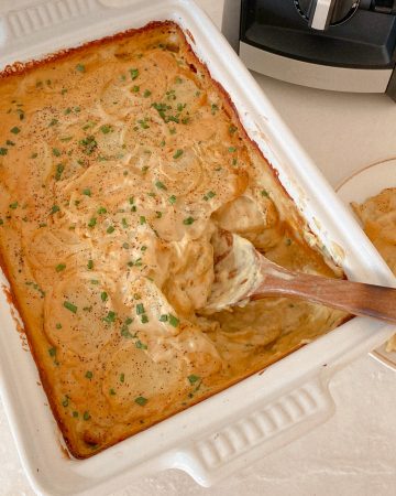 Vegan Cheesy Scalloped Potatoes (gluten free)