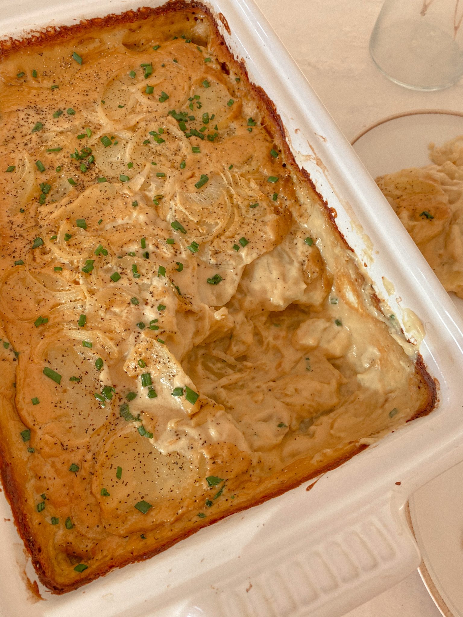 Vegan Cheesy Scalloped Potatoes (gluten free)