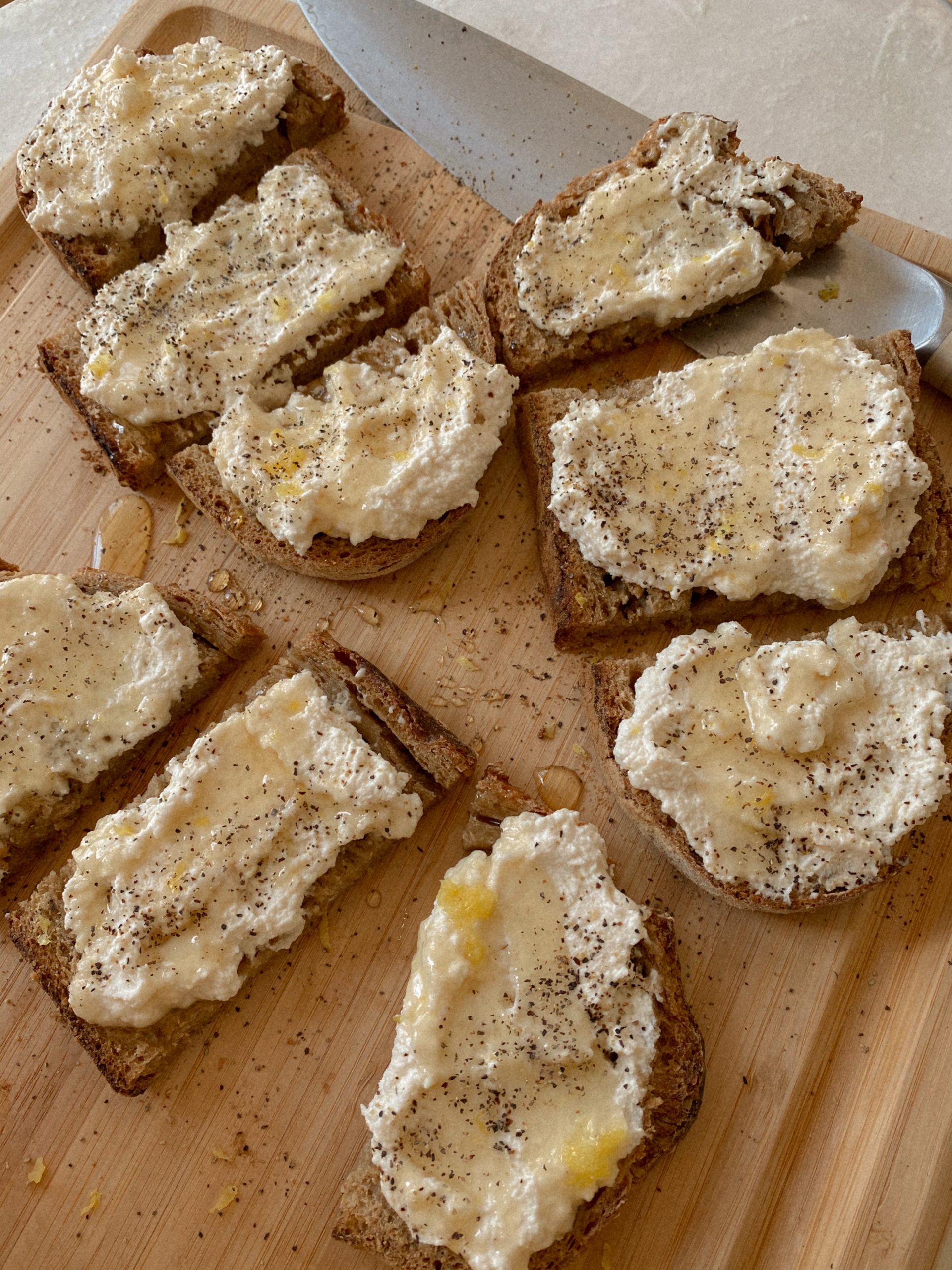 Simple Lemon Ricotta Sourdough Toast (dairy free and gluten free option)