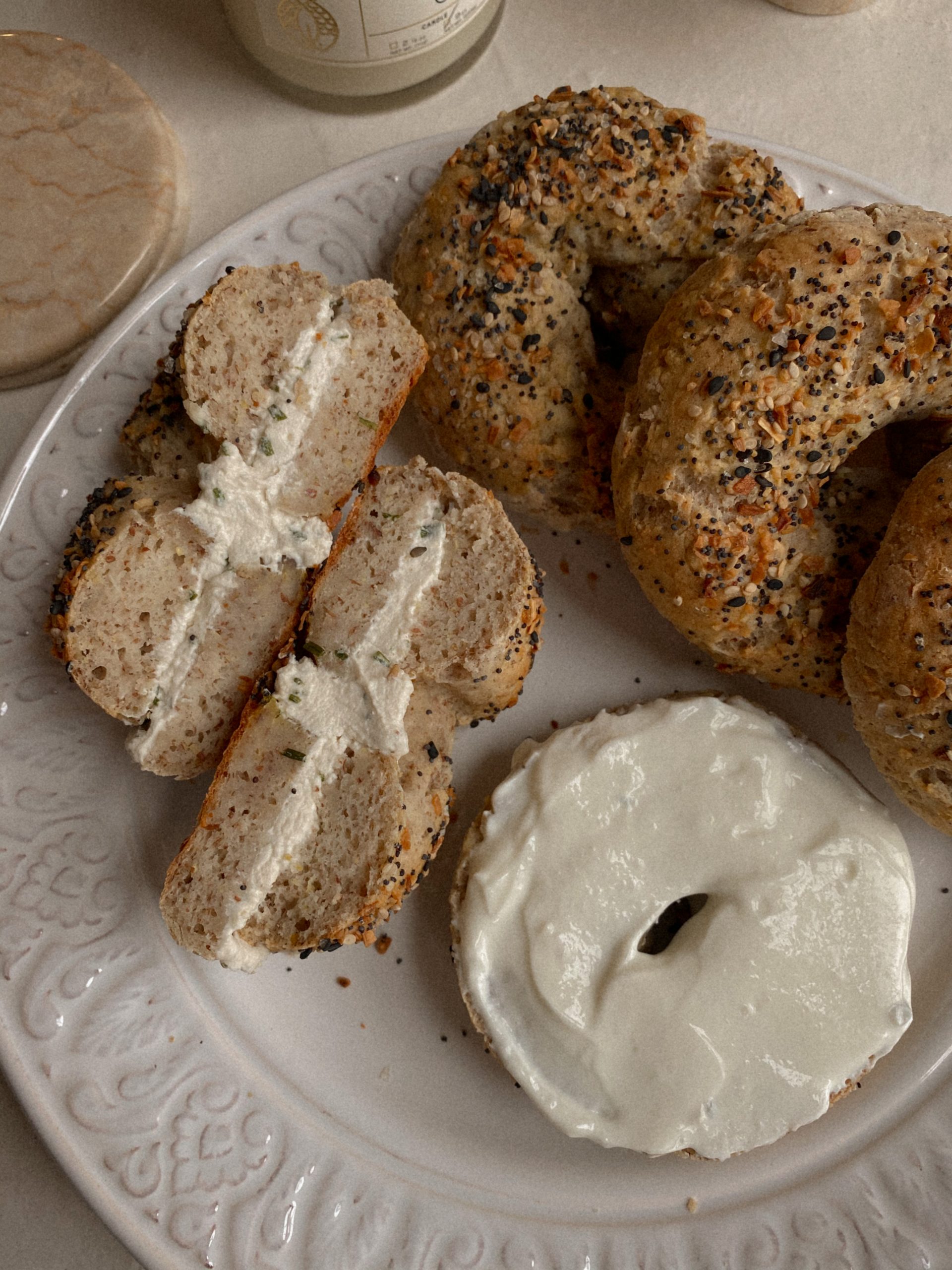 Easy Gluten Free Yogurt Bagels (nut free version!)