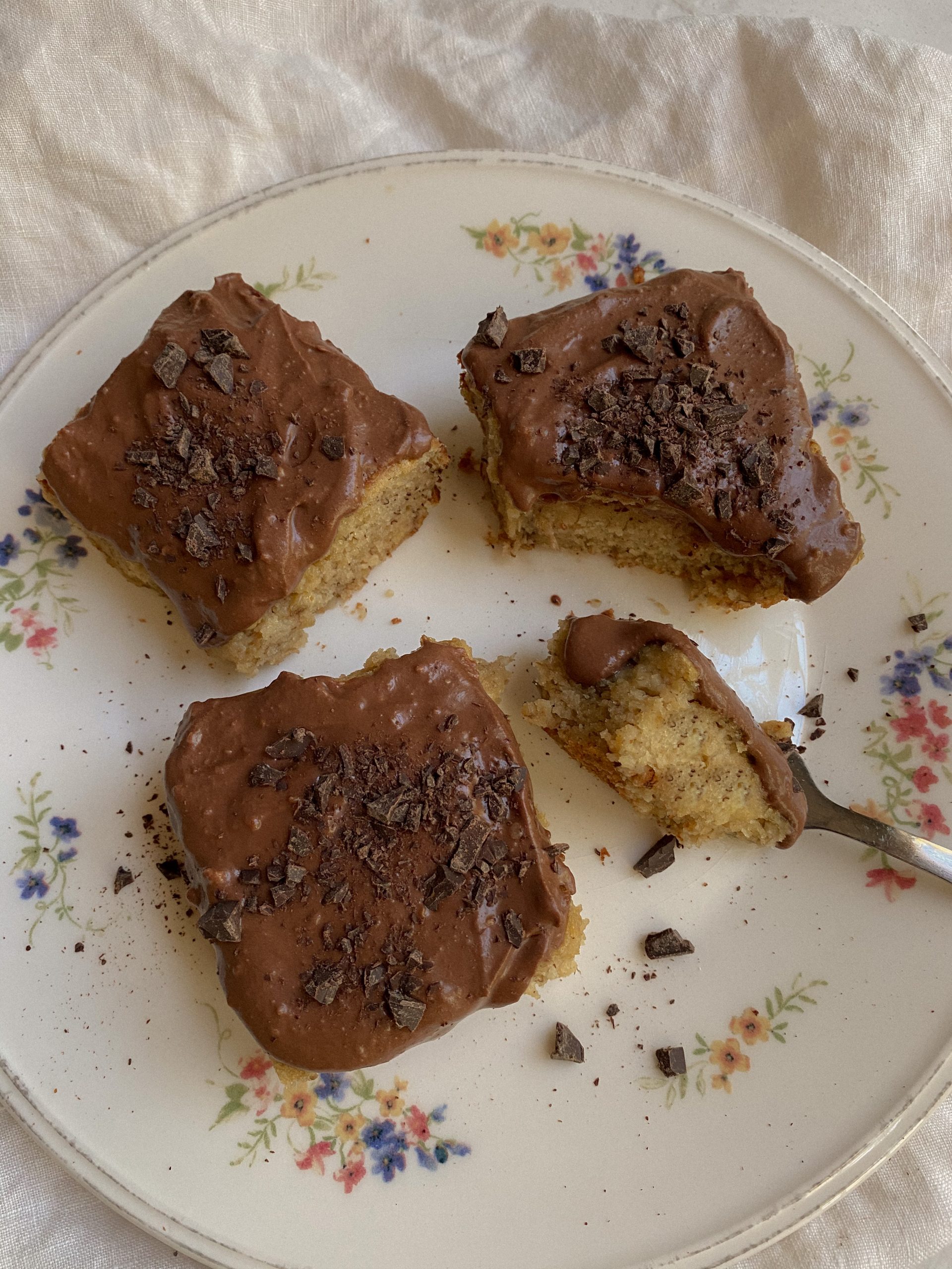 Paleo Banana Cake with Simple Dairy Free Chocolate Frosting