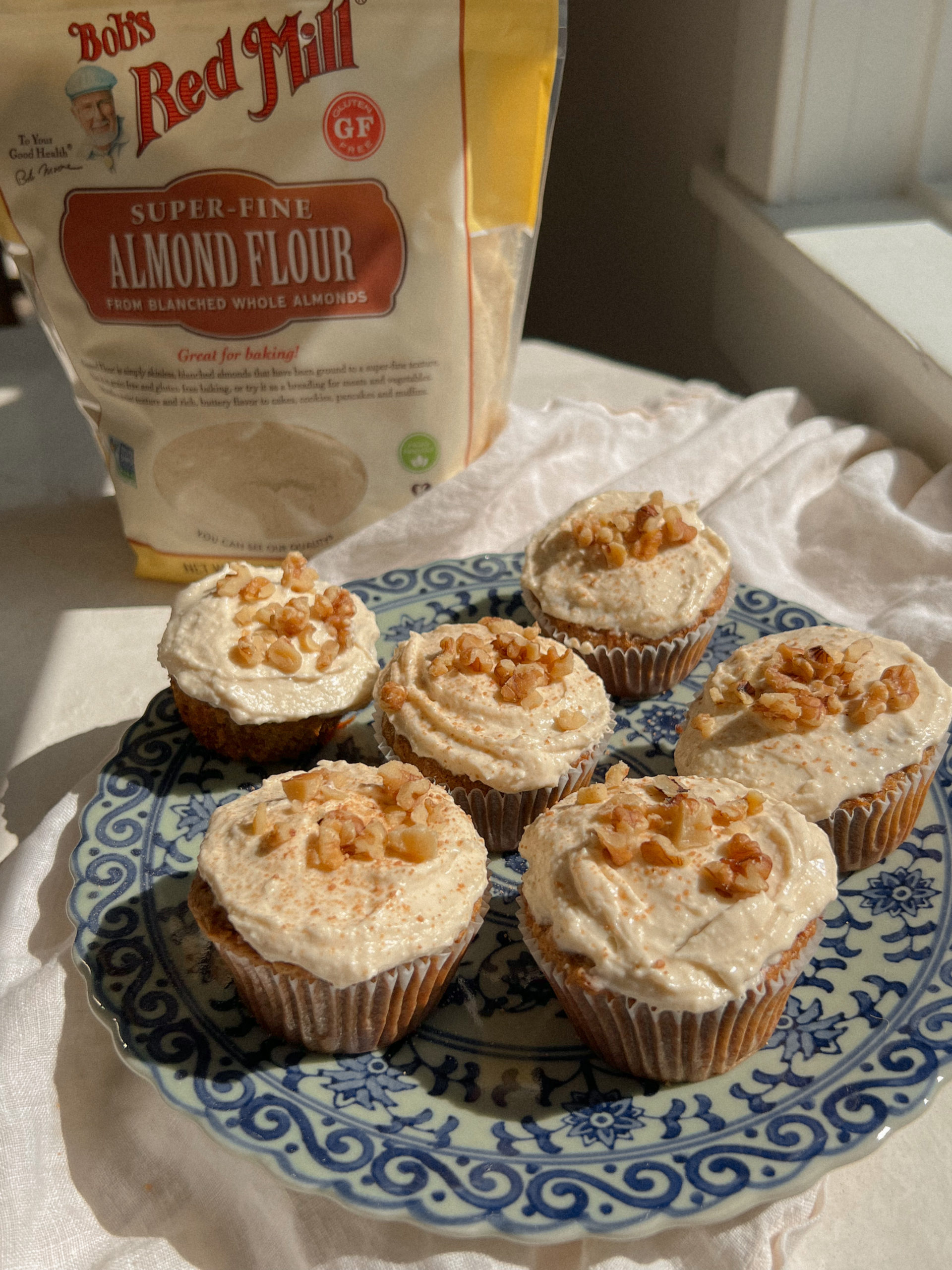 gluten free carrot cake cupcakes with cream cheese frosting