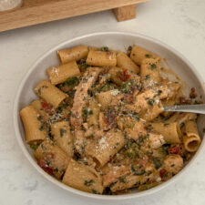 High Protein Creamy Chicken + Veggie Pasta-image