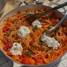 Easy Roasted Tomato and Garlic Spaghetti (Vegan, Gluten Free)-image